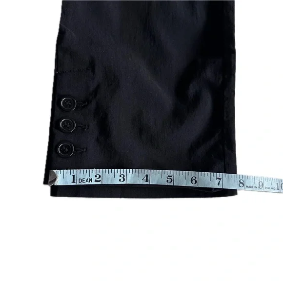 H&M Black Classic Straight Cropped Pants Size 8 Office Casual - Picture 10 of 13